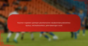 Nuorten nopeiden syöttöjen yksinkertainen takakenttämuodostelma: Ajoitus, reittivaihtoehdot, pelinrakentajan roolit