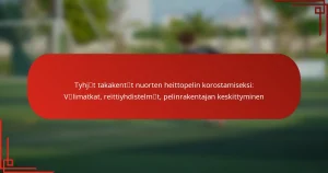 Tyhjät takakentät nuorten heittopelin korostamiseksi: Välimatkat, reittiyhdistelmät, pelinrakentajan keskittyminen