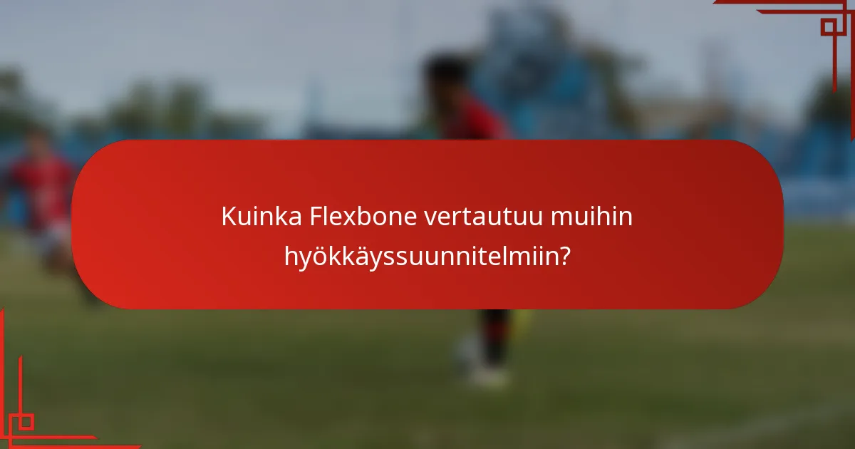 Kuinka Flexbone vertautuu muihin hyökkäyssuunnitelmiin?