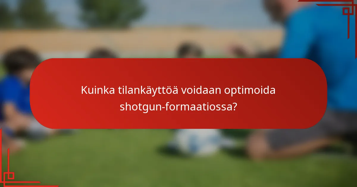 Kuinka tilankäyttöä voidaan optimoida shotgun-formaatiossa?