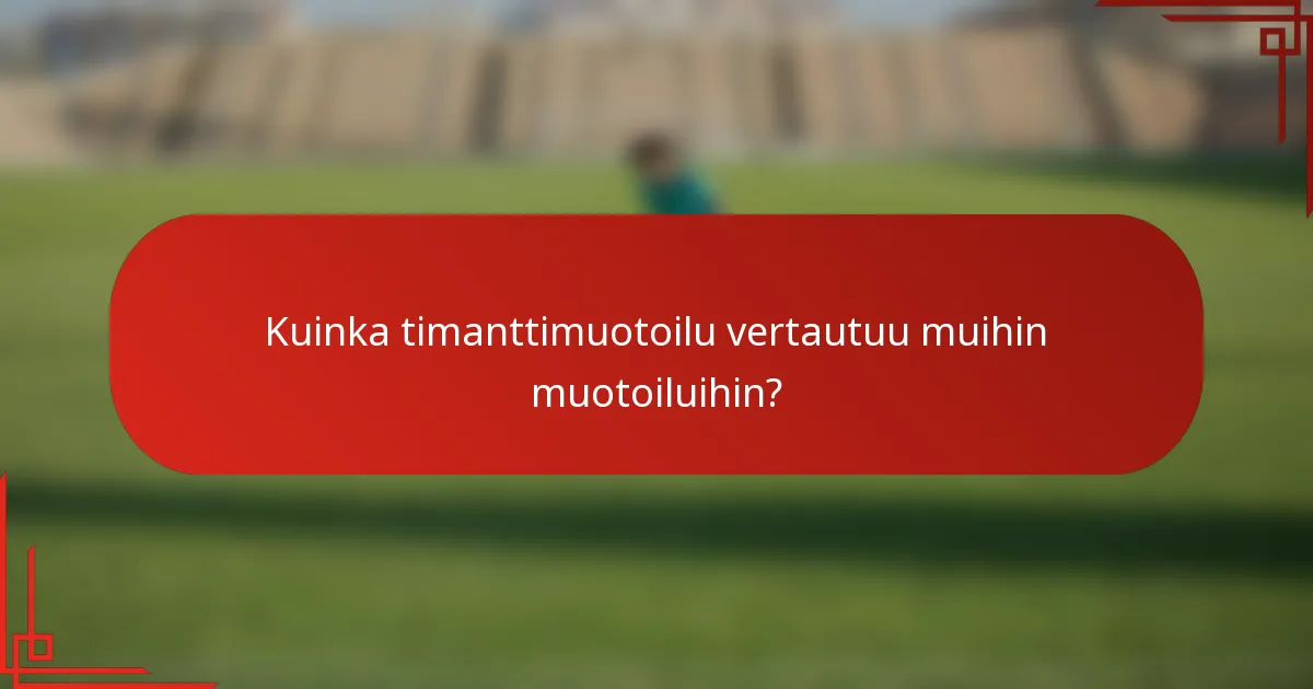 Kuinka timanttimuotoilu vertautuu muihin muotoiluihin?